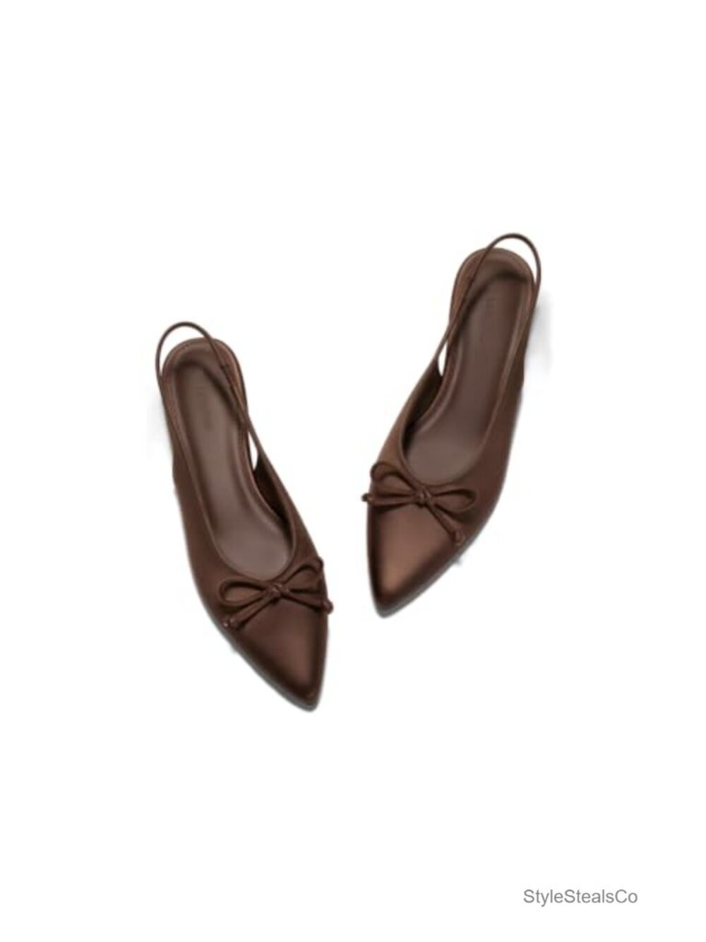 Slingback Flats Pointed Toe Mesh Ballet Low Heel Dress Shoes